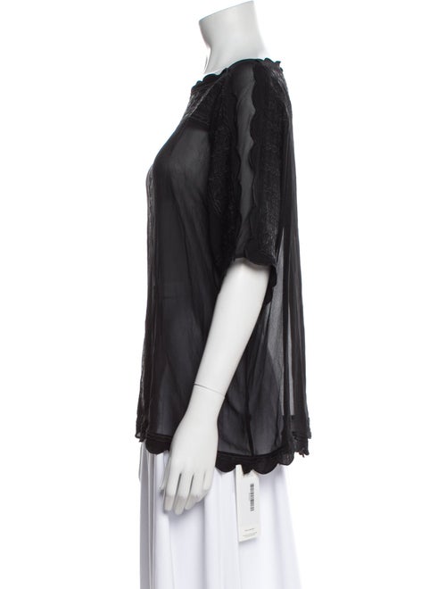 Étoile Isabel Marant Bateau Neckline Short Sleeve Blouse