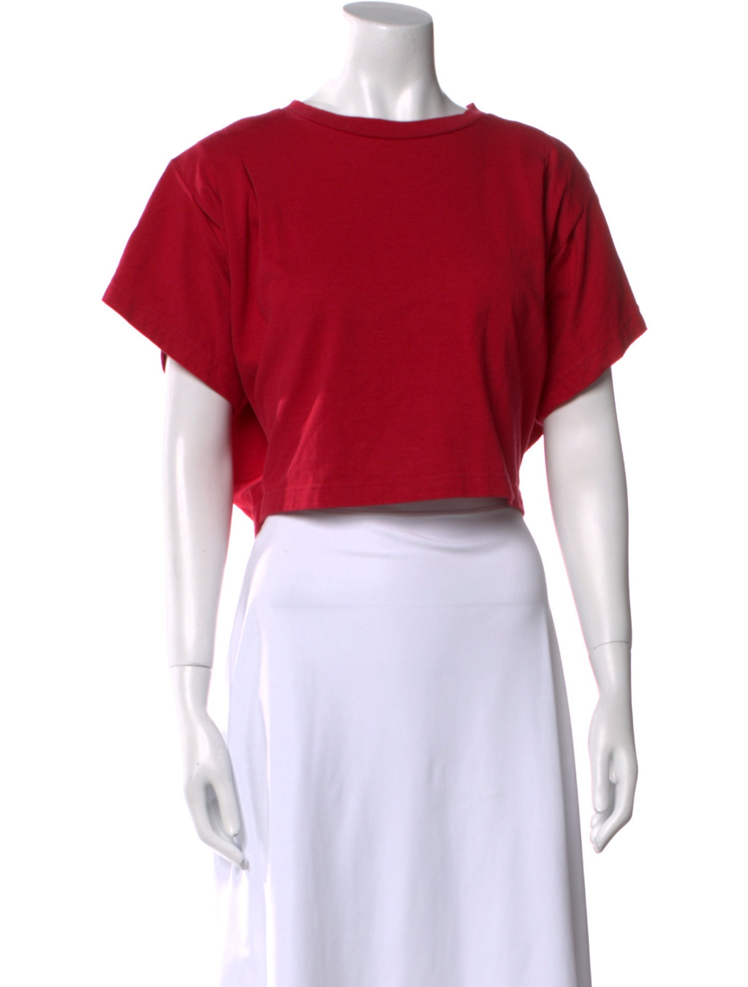 Isabel Marant Bateau Neckline Short Sleeve Crop Top