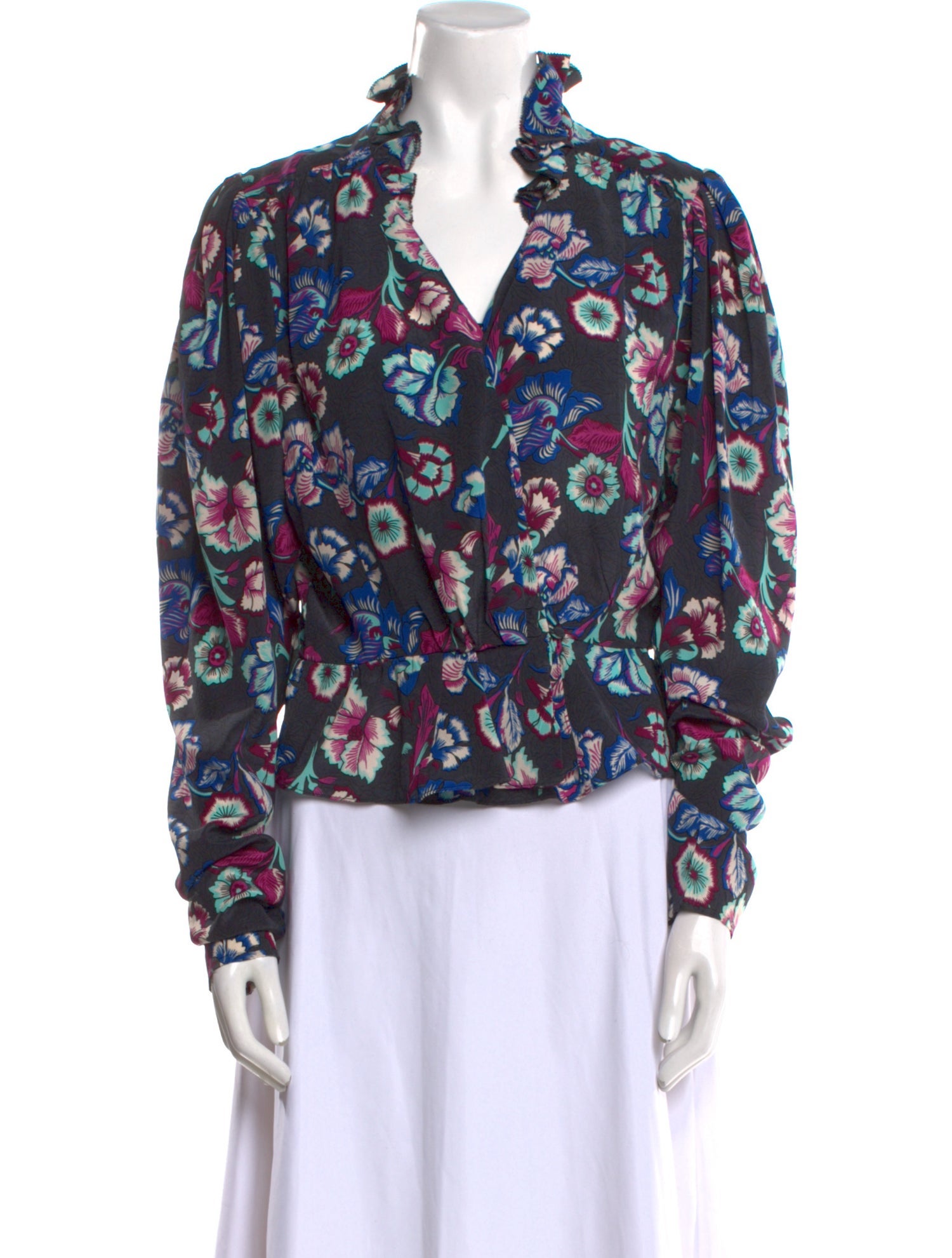 Isabel Marant Silk Floral Print Blouse