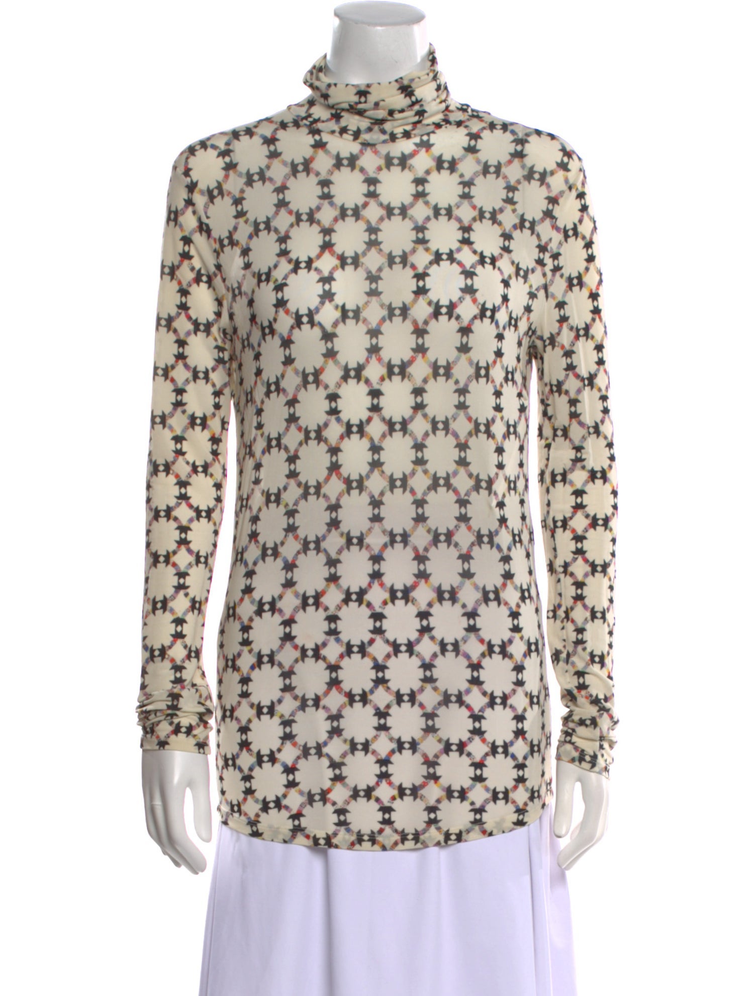 Isabel Marant Printed Mock Neck Blouse