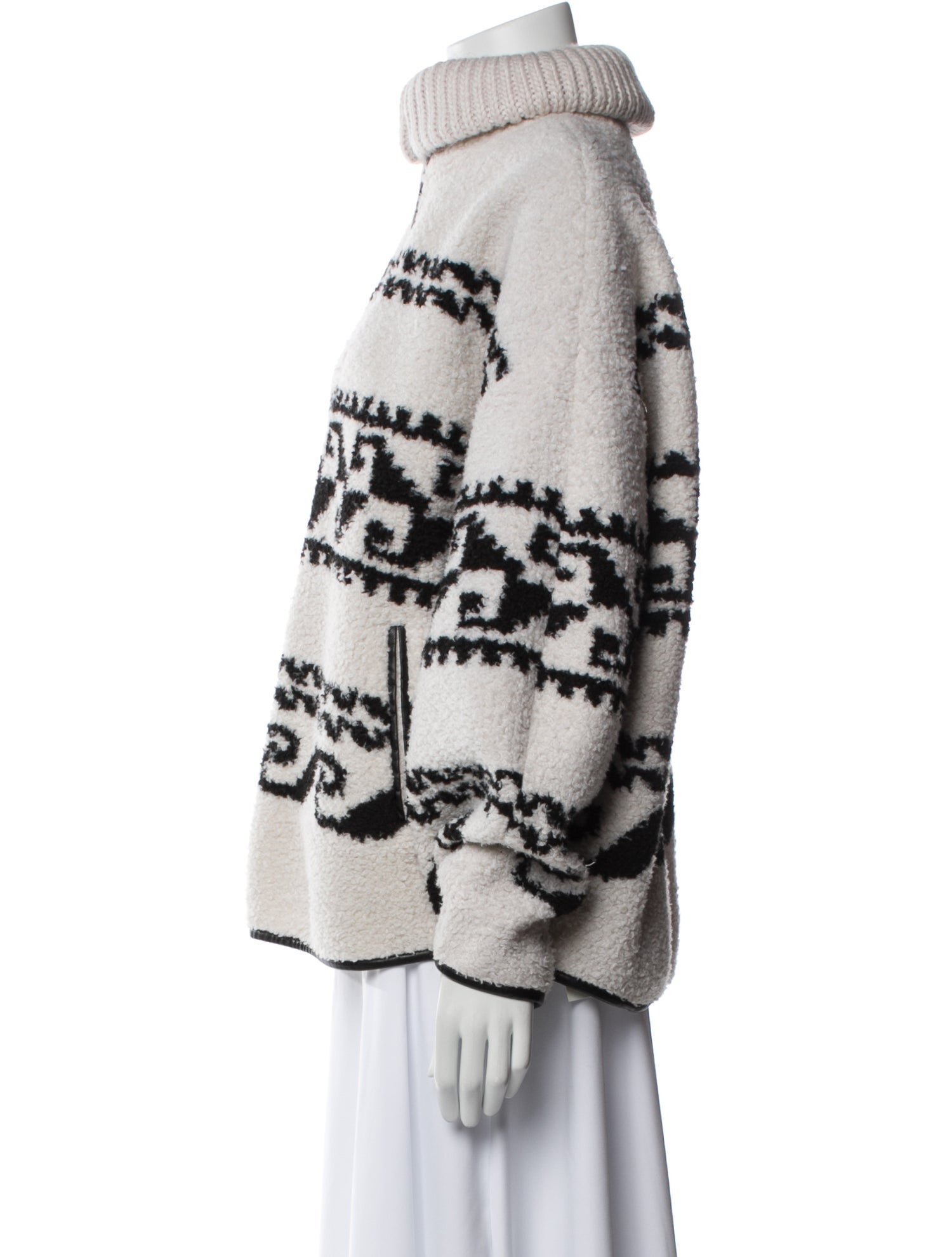 Étoile Isabel Marant Printed Faux Fur Jacket