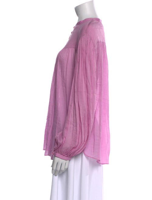 Isabel Marant Mock Neck Long Sleeve Polo