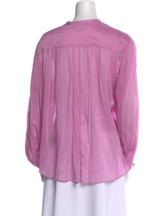 Isabel Marant Mock Neck Long Sleeve Polo