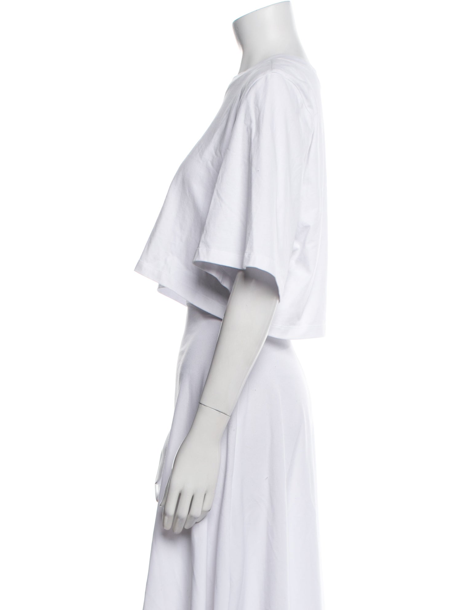 Isabel Marant Bateau Neckline Short Sleeve Crop Top