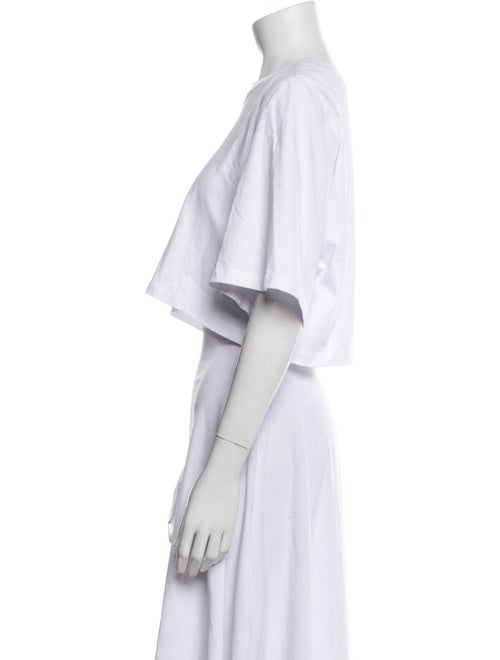 Isabel Marant Bateau Neckline Short Sleeve Crop Top