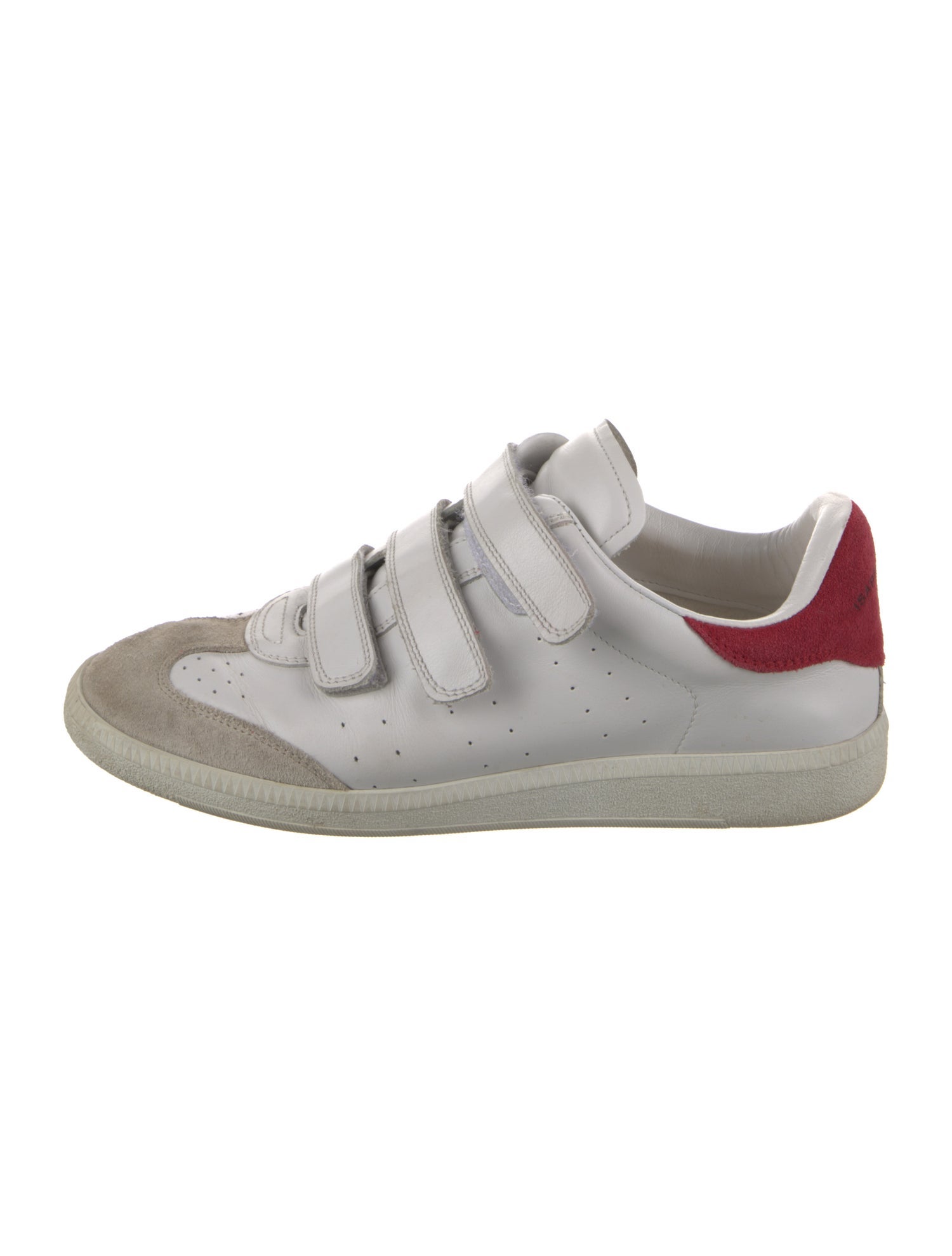 Isabel Marant Leather Colorblock Pattern Sneakers