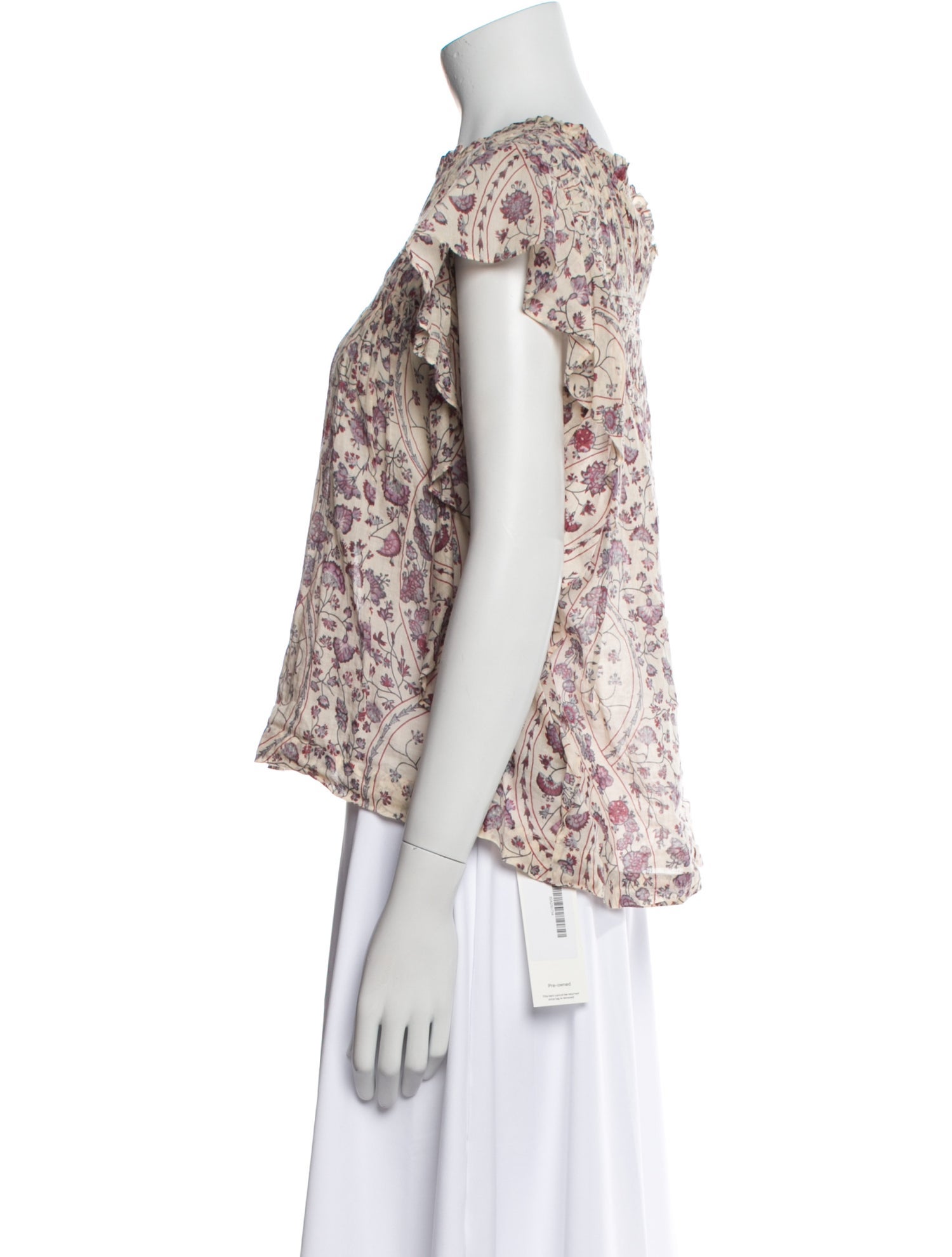 Isabel Marant Floral Print Bateau Neckline Blouse