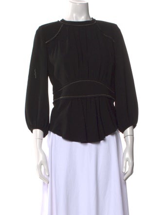 Isabel Marant Bateau Neckline Three-Quarter Sleeve Blouse