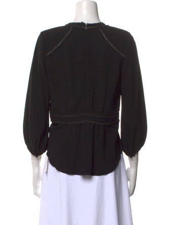 Isabel Marant Bateau Neckline Three-Quarter Sleeve Blouse