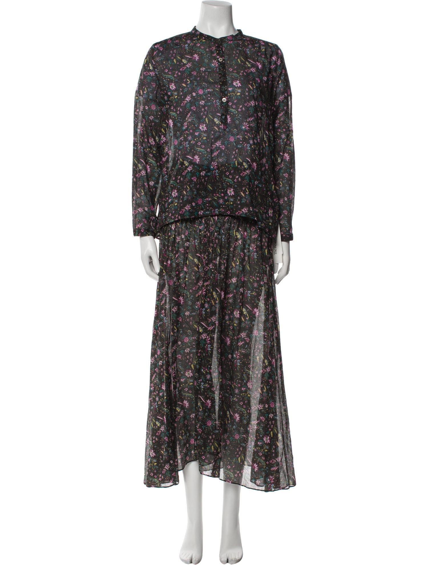 Isabel Marant Silk Floral Print Skirt Set
