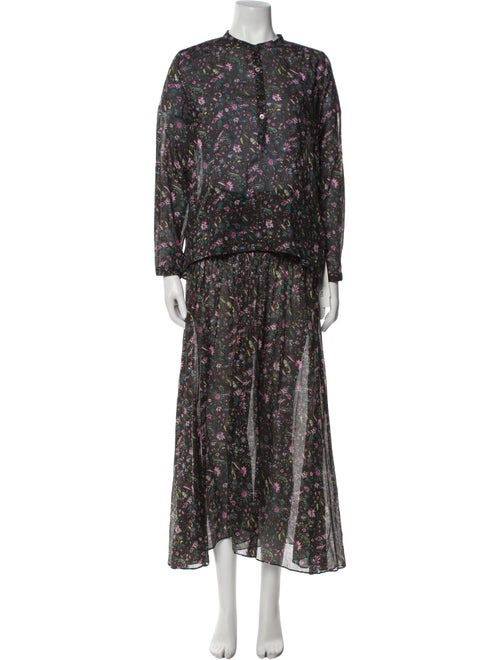 Isabel Marant Silk Floral Print Skirt Set