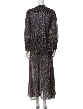 Isabel Marant Silk Floral Print Skirt Set