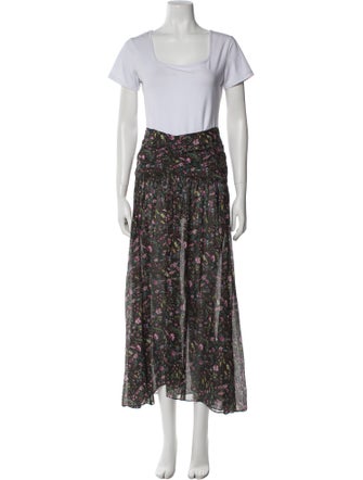 Isabel Marant Silk Floral Print Skirt Set