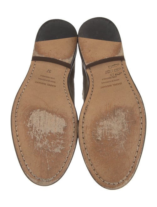 Isabel Marant Suede Embroidered Accent Moto Boots