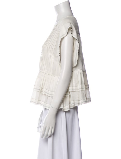 Isabel Marant V-Neck Short Sleeve Blouse