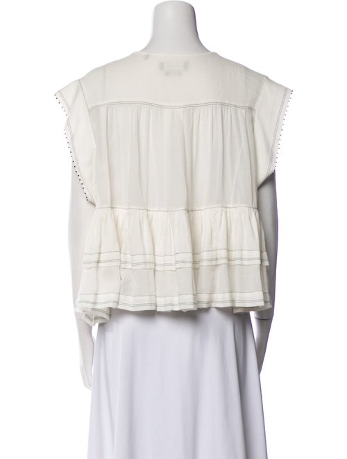 Isabel Marant V-Neck Short Sleeve Blouse