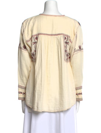 Isabel Marant Graphic Print Tie Neck Blouse