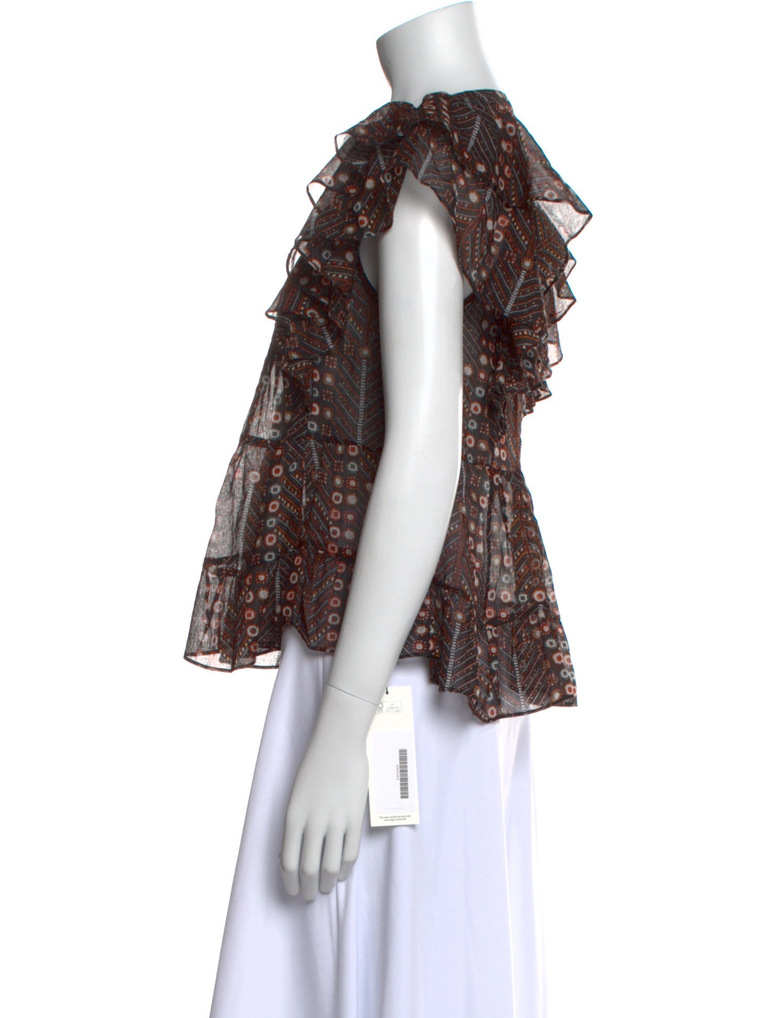 Isabel Marant Printed Square Neckline Blouse