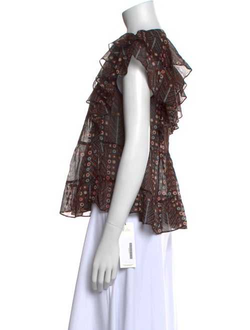 Isabel Marant Printed Square Neckline Blouse