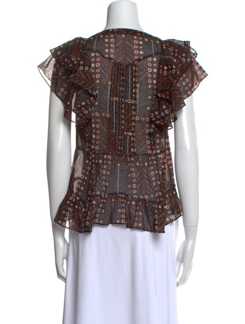 Isabel Marant Printed Square Neckline Blouse