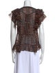 Isabel Marant Printed Square Neckline Blouse