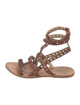 Isabel Marant Leather Studded Accents Gladiator Sandals