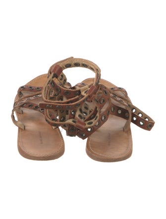 Isabel Marant Leather Studded Accents Gladiator Sandals
