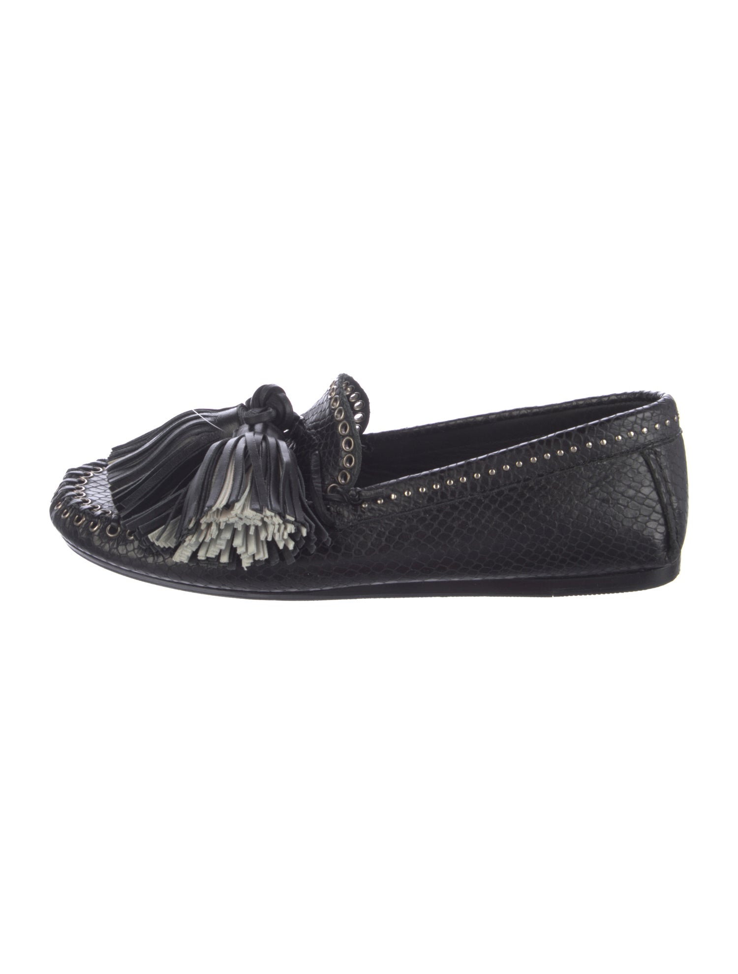 Isabel Marant Leather Tassel Accents Moccasins