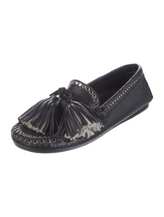 Isabel Marant Leather Tassel Accents Moccasins
