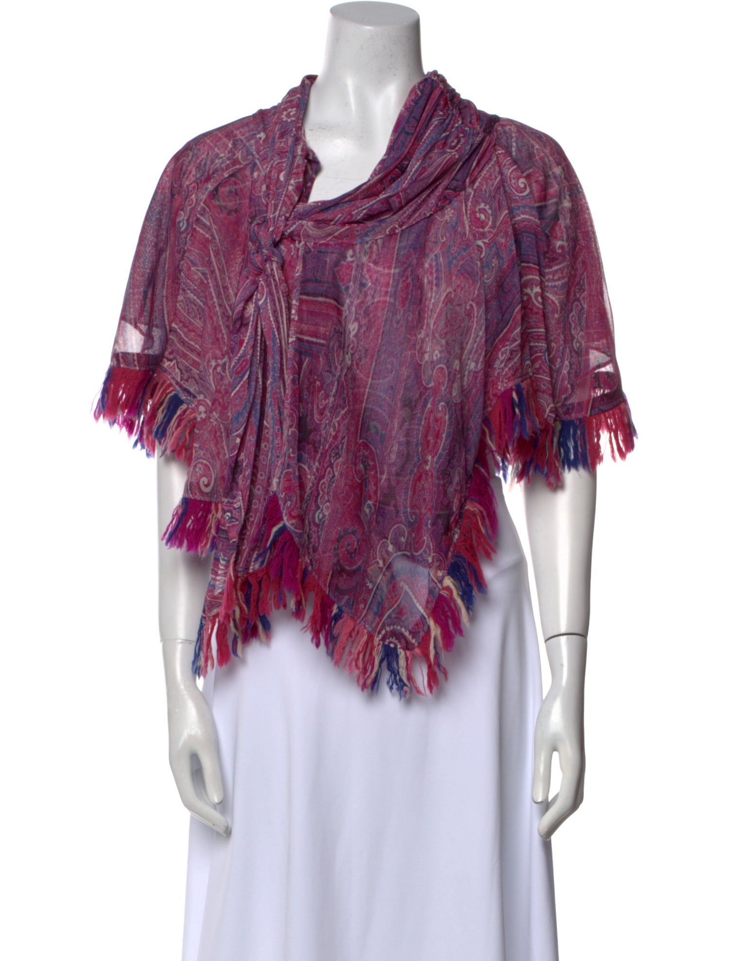 Isabel Marant Printed Cowl Neck Crop Top