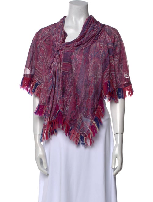 Isabel Marant Printed Cowl Neck Crop Top