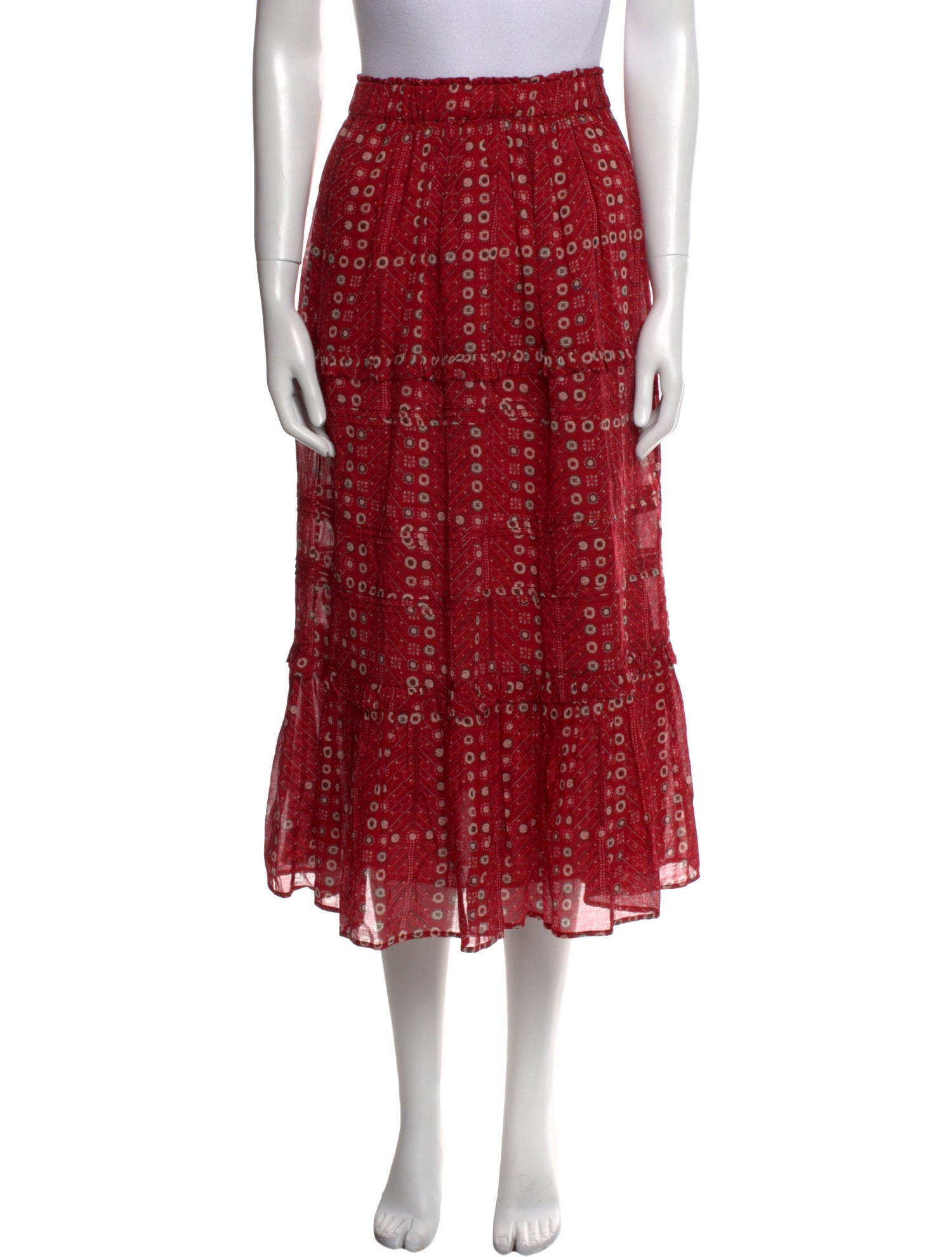 Isabel Marant Printed Midi Length Skirt