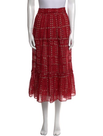 Isabel Marant Printed Midi Length Skirt