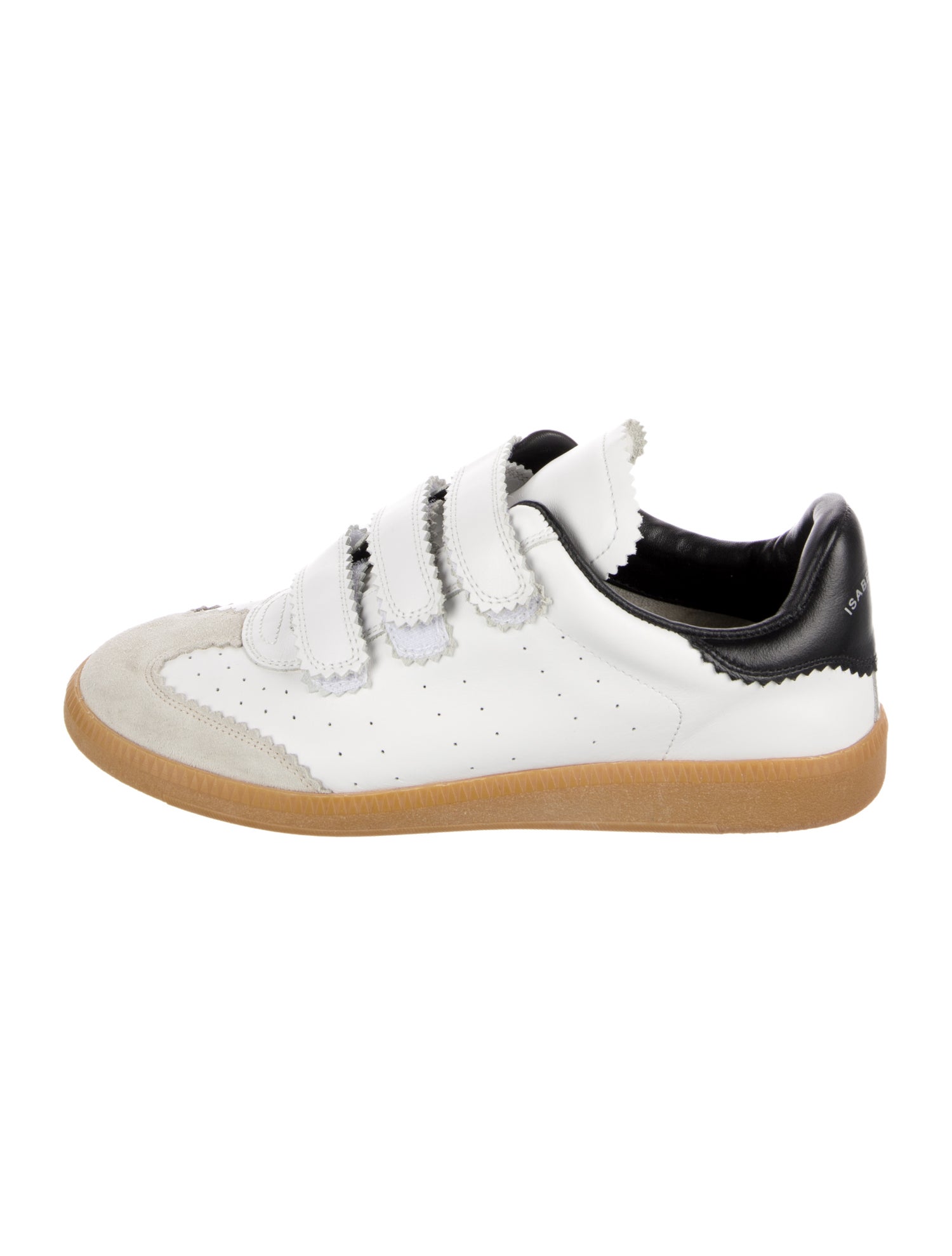 Isabel Marant Leather Colorblock Pattern Sneakers