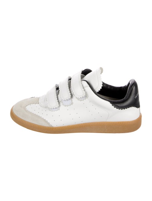 Isabel Marant Leather Colorblock Pattern Sneakers