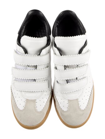Isabel Marant Leather Colorblock Pattern Sneakers