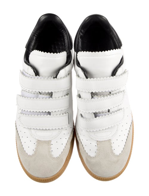 Isabel Marant Leather Colorblock Pattern Sneakers