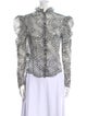Isabel Marant Printed Mock Neck Blouse