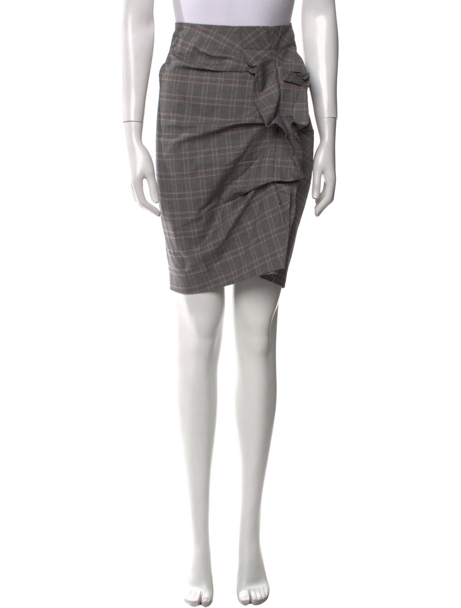 Isabel Marant Plaid Print Knee-Length Skirt