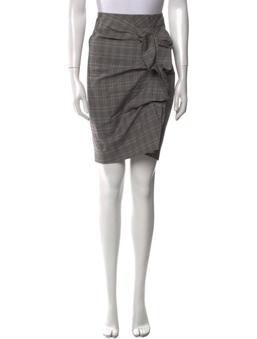 Isabel Marant Plaid Print Knee-Length Skirt