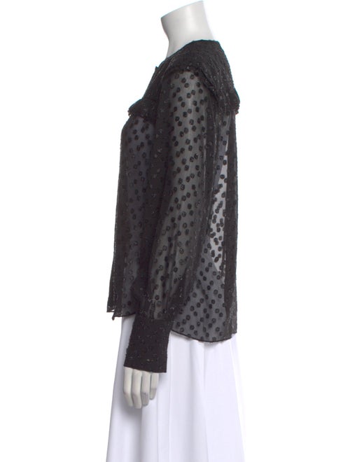 Isabel Marant Polka Dot Print Crew Neck Blouse
