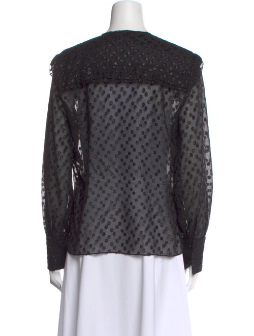 Isabel Marant Polka Dot Print Crew Neck Blouse