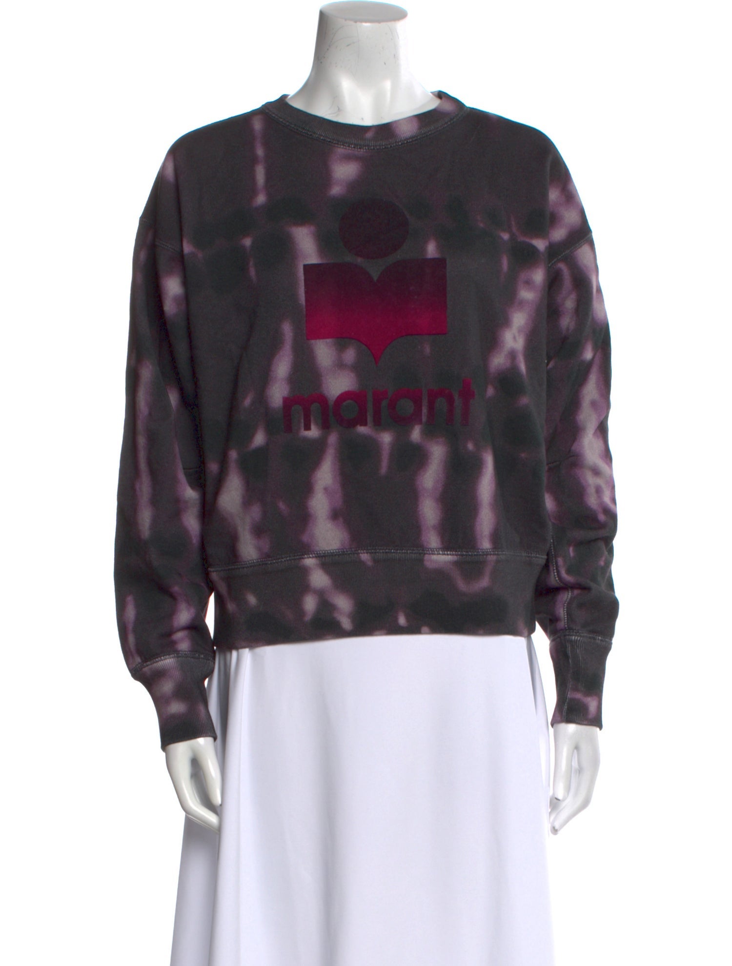 Isabel Marant Tie-Dye Print Crew Neck Sweater