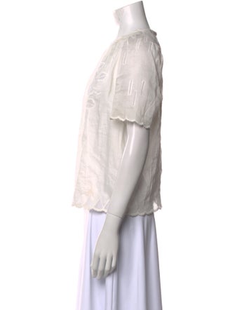 Isabel Marant Crew Neck Short Sleeve Blouse