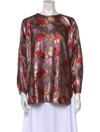 Isabel Marant Floral Print Bateau Neckline Blouse