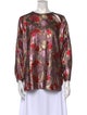 Isabel Marant Floral Print Bateau Neckline Blouse