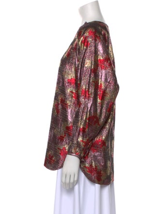 Isabel Marant Floral Print Bateau Neckline Blouse