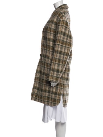 Isabel Marant Wool Plaid Print Coat