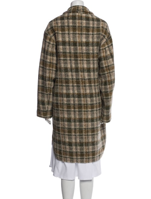 Isabel Marant Wool Plaid Print Coat