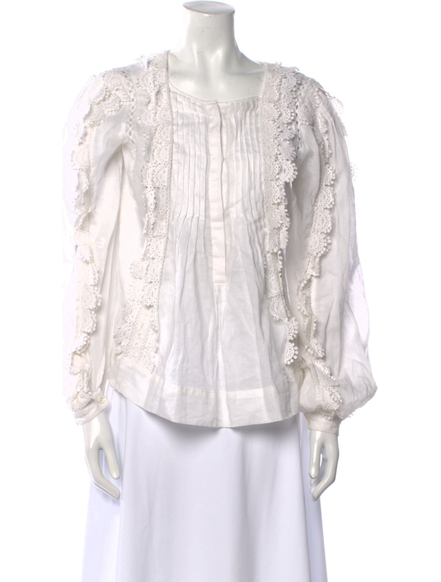 Isabel Marant Square Neckline Three-Quarter Sleeve Blouse